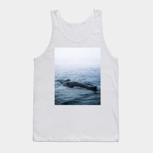 Humpback whale in the minimalist fog - photographing animals Tank Top